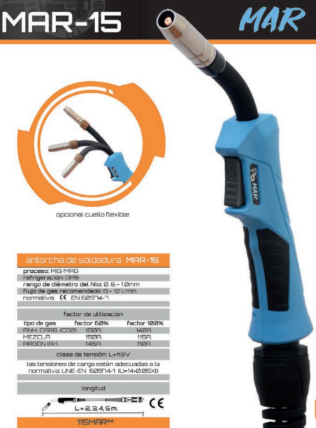 Antorcha de soldadura FB-15 Mod MAR