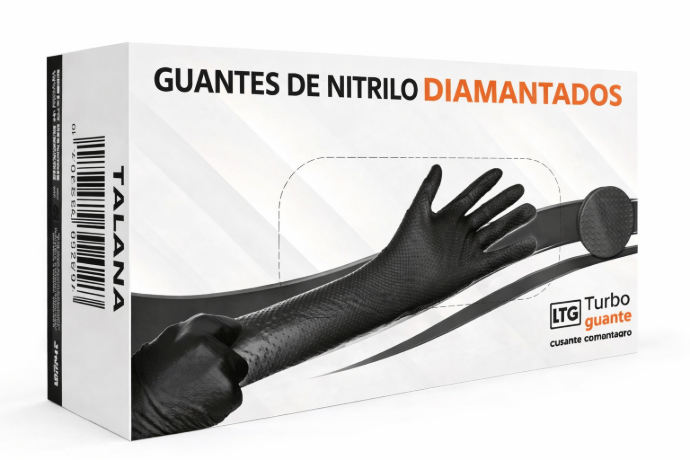 Guante nitrilo diamantado T-9